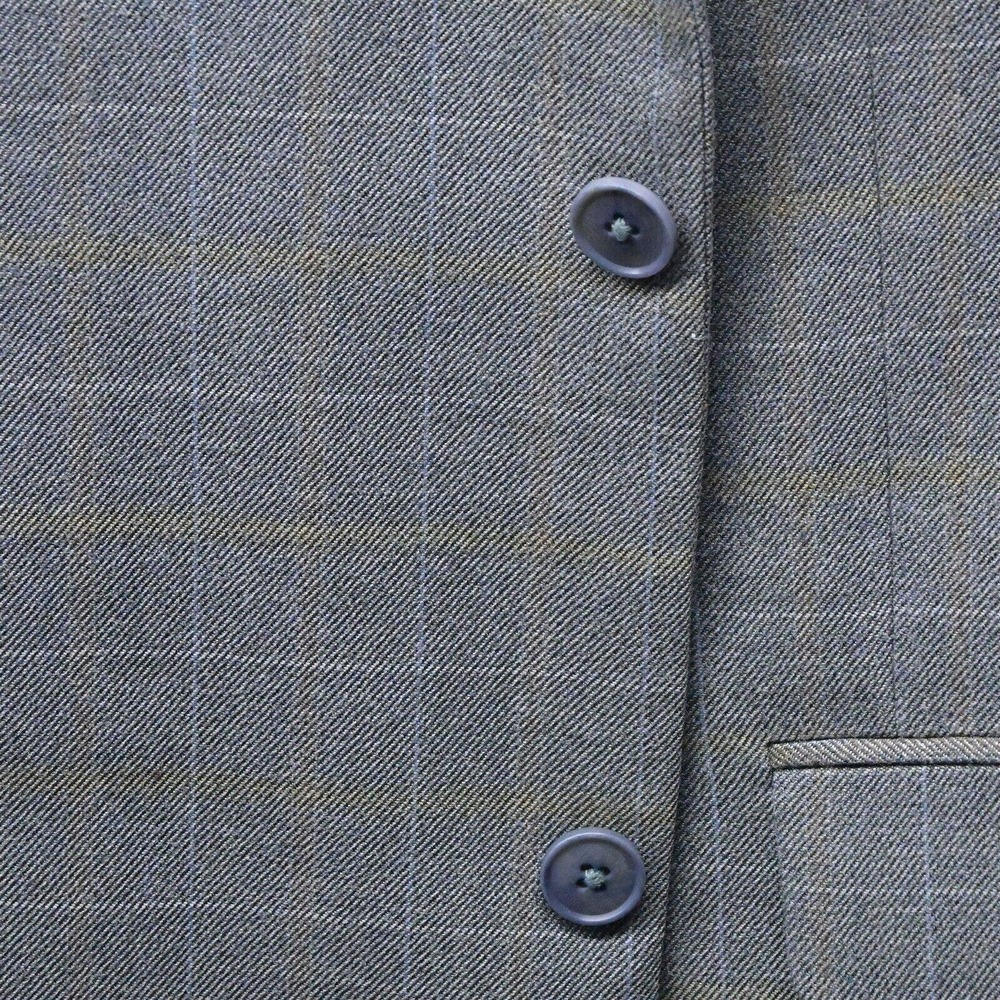 Murano 43r | 44r Green Gray Check 2 Button Blazer… - image 2